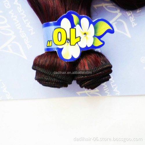 Adorable Factory hot sales 10"-14"  Brazilian Body Wave 6pcs    soft synthetic hair cheap high temperature hair weave